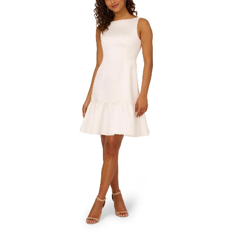 Adrianna Papell Womens Cut-Out Bow Cocktail And Party Dress