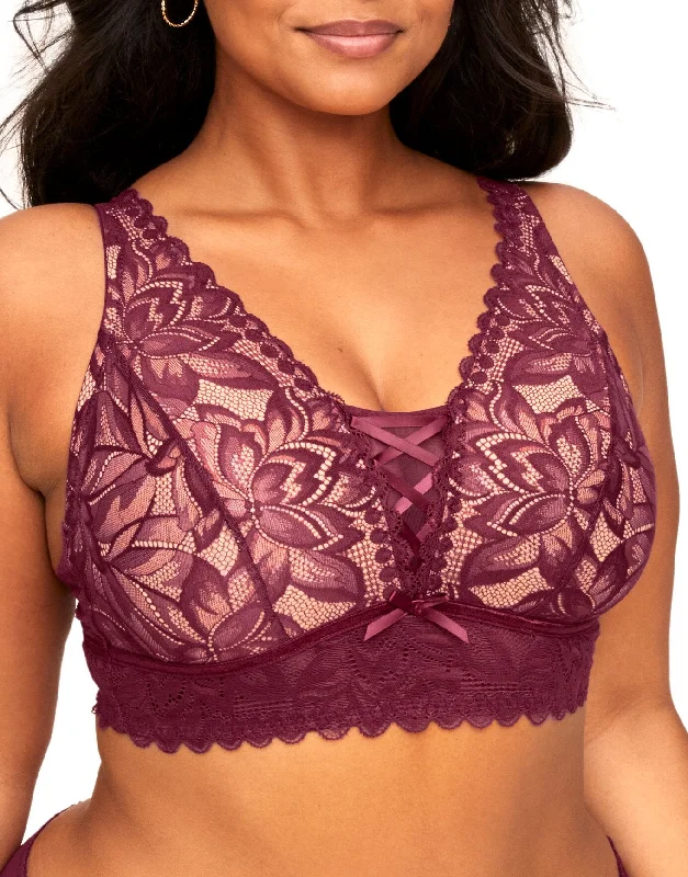 Alessa Women's Plus-Size Unlined Bralette Bra Elegant Women's 