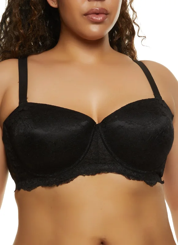 Plus Size Convertible Balconette Bra | Converts to Strapless