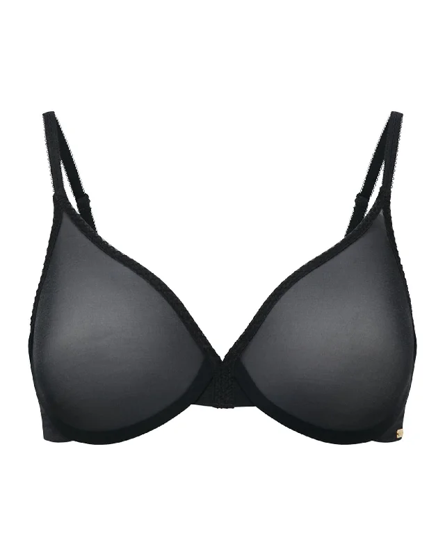 Glossie Sheer Bra In Black Australian Beach