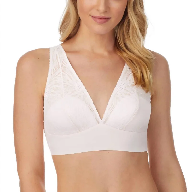 Sleek & Lace Built Up Bralette In Mauve Chalk