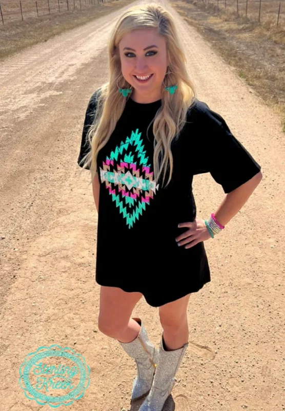 Turquoise Sands Boyfriend T-Shirt Dress