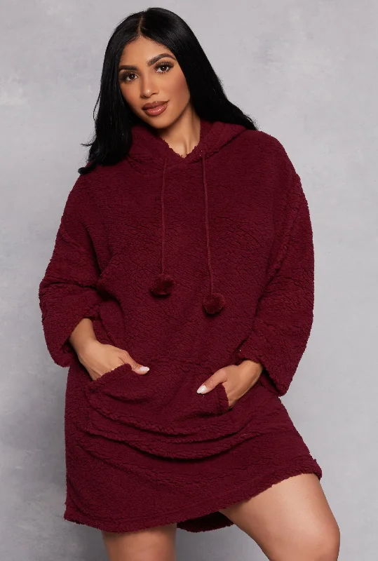 Sherpa Kangaroo Pocket Blanket Hoodie