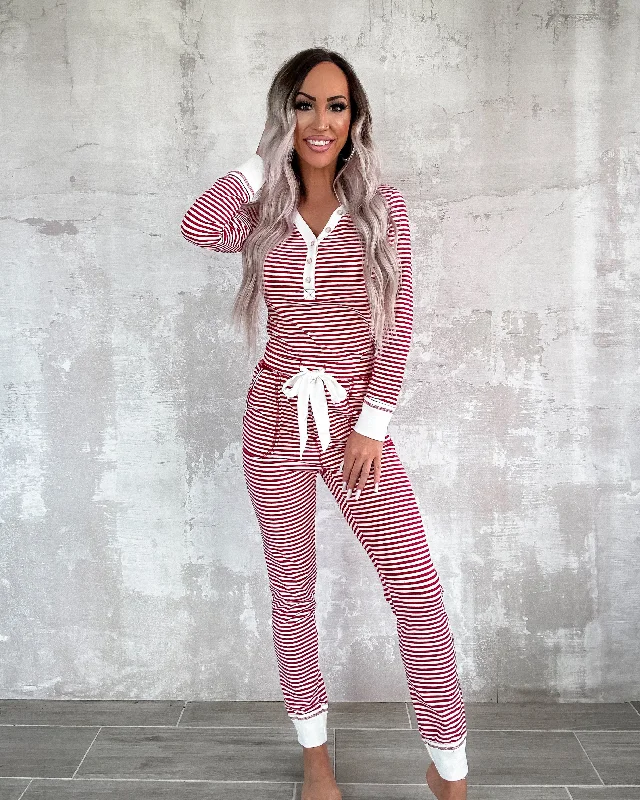 Candy Cane Lane Lounge Set - Red