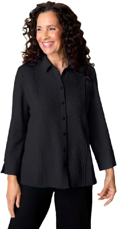 Habitat, 21325 Shaped Shirt, Black Edgy Women's Punk