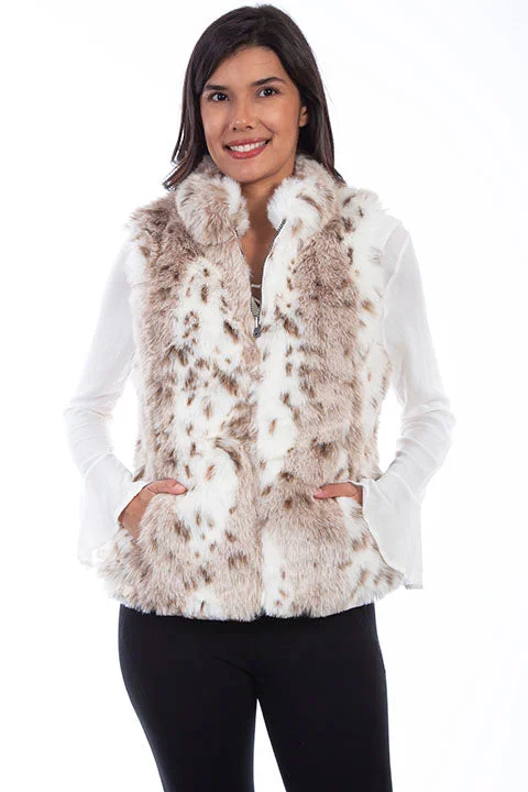 LADIES REVERSIBLE FAUX FUR VEST