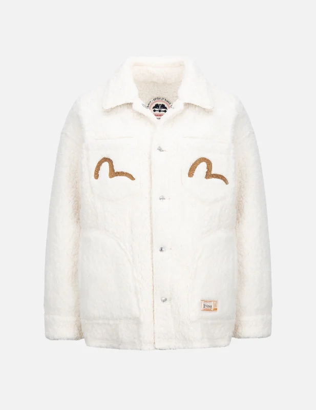 Seagull Reversible Sherpa/Tweed Shirt Jacket Youthful Women's Pop