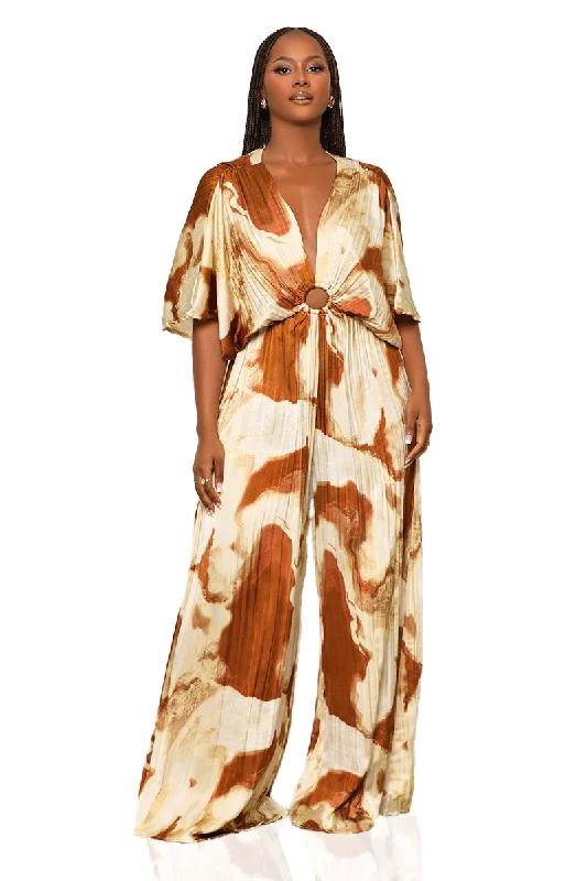 Caramel Sunday Marble Jumpsuit