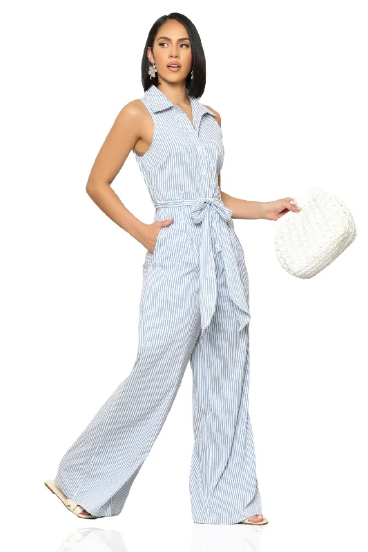 Coastal Comfort Stripe Jumpsuit