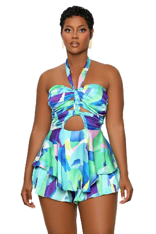 Ride The Wave Romper (Blue Multi)