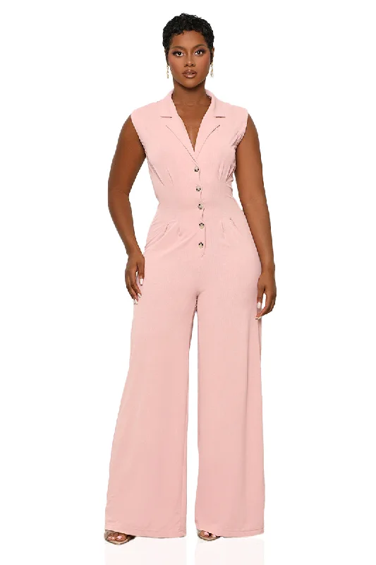 So Casual Jumpsuit (Pink)-FINAL SALE