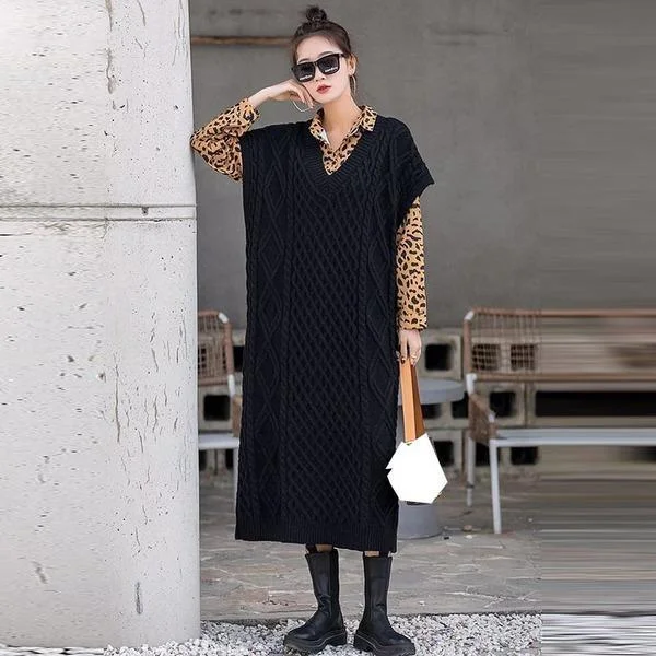 Winter Long Casual Style Loose Minority Vest