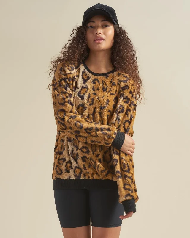 Cheetah ULTRA SOFT Faux Fur Sweater | Women's Edgy Women's Punk