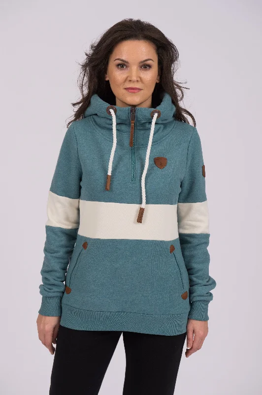 Delia Stormy Teal Hoodie Laid - back Women's Style