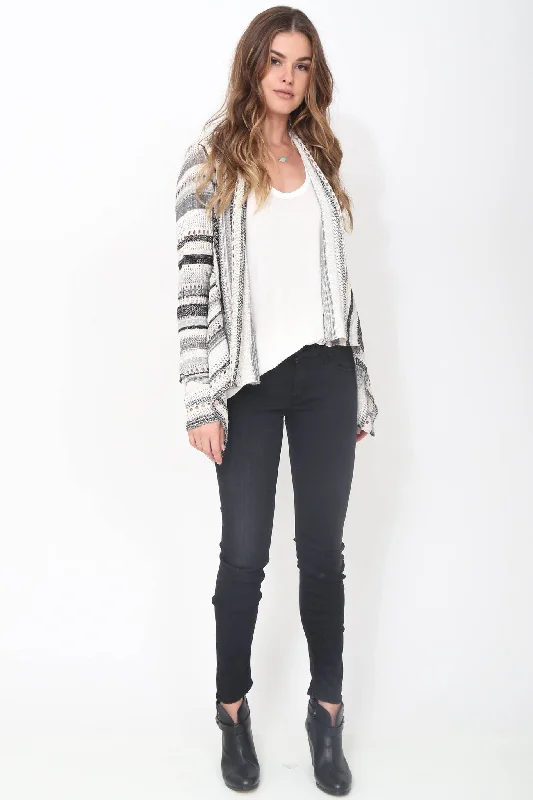 Jillian Drape Cardigan in Shadow