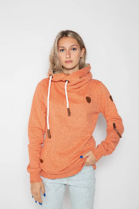Greta Warm Clay Hoodie Artistic Women's Hand - painted