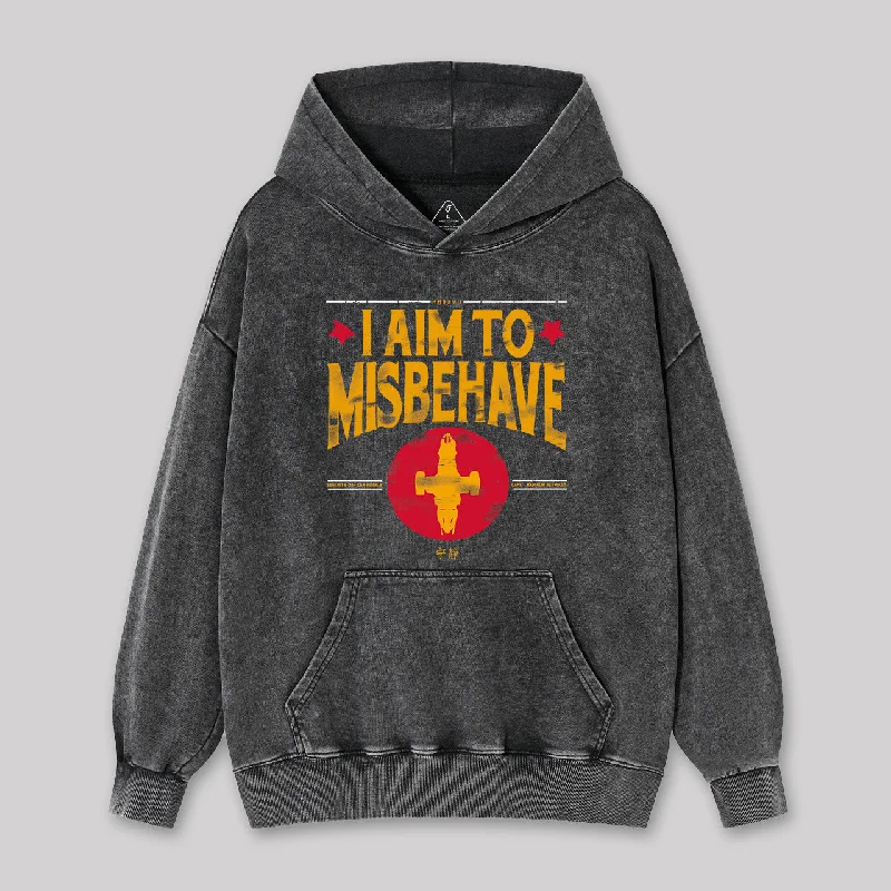 I Aim to Misbehave Firefly Washed Hoodie Bohemian Women's Free