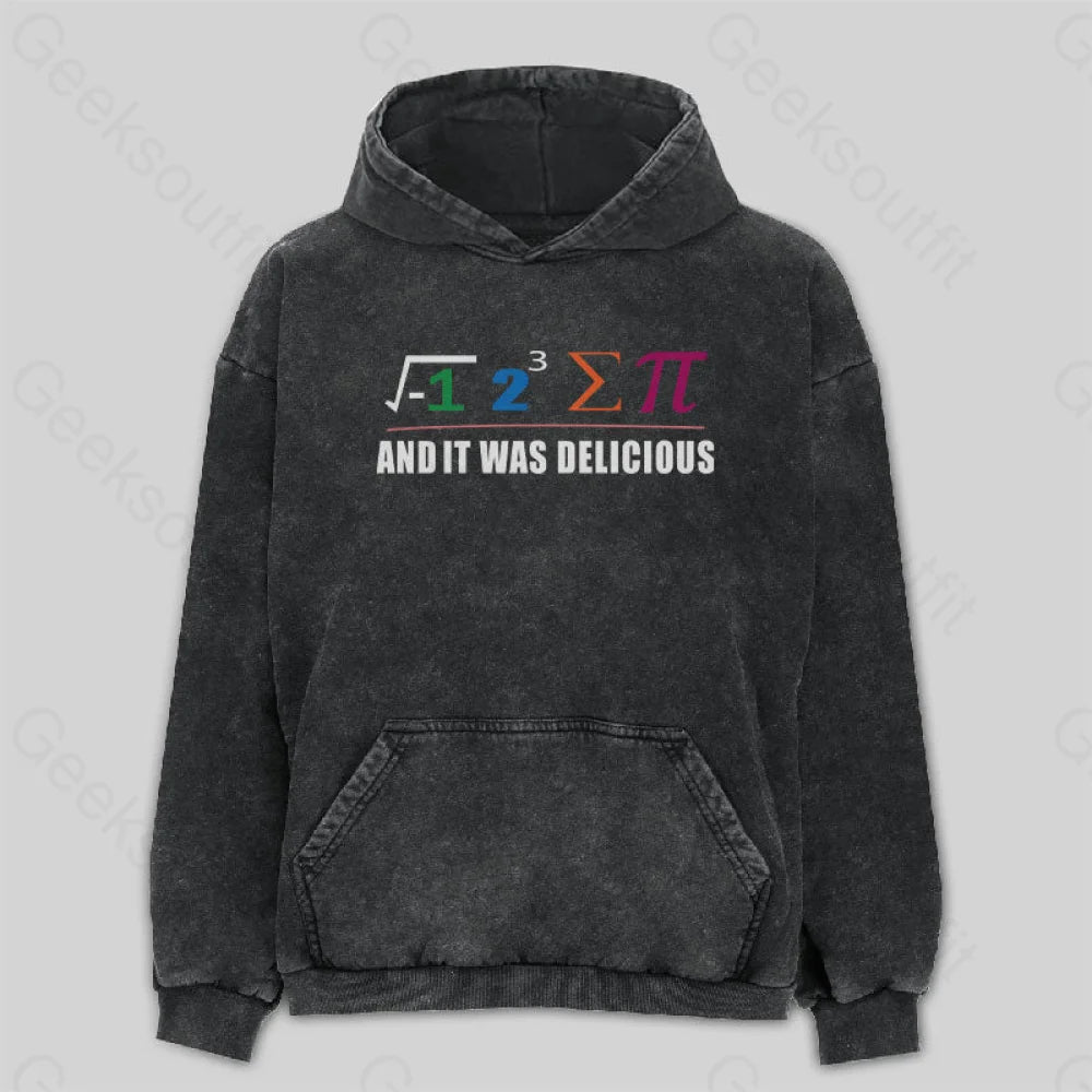 I Ate Some Pie And It Was Delicious I Ate Some Pi Math Classic Washed Hoodie Vintage Women's 1970S I Ate Some Pie And It Was Delicious I Ate Some Pi Math Classic Washed Hoodie Vintage Women's 1970S