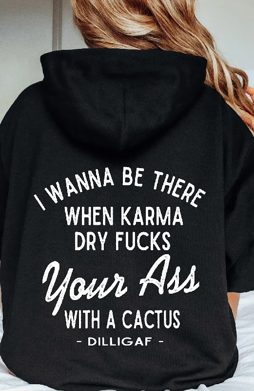 Karma is a bitch Pullover Hoodie Modern Women's Tech