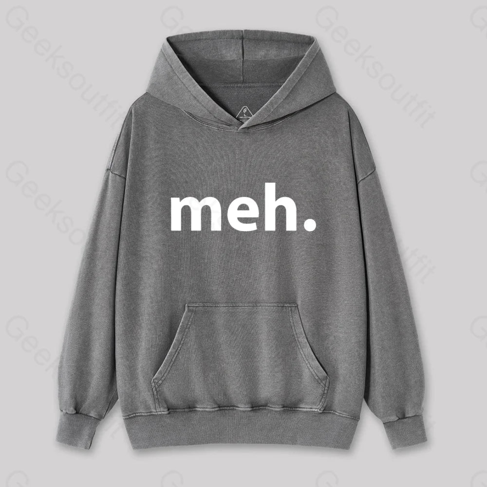Meh Washed Hoodie Sleek Women's Metallic
