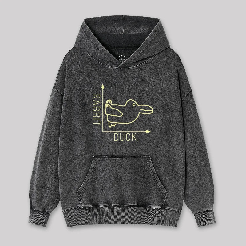 Rabbit or Duck Washed Hoodie Disco