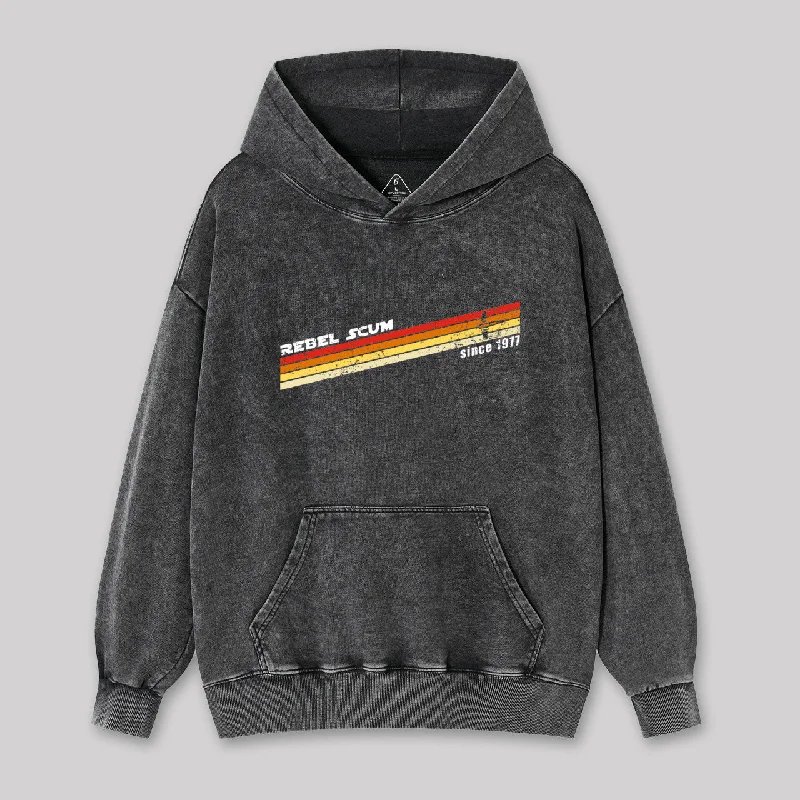 Rebel Scum Since 1977 Washed Hoodie Refined Women's Hand - crafted